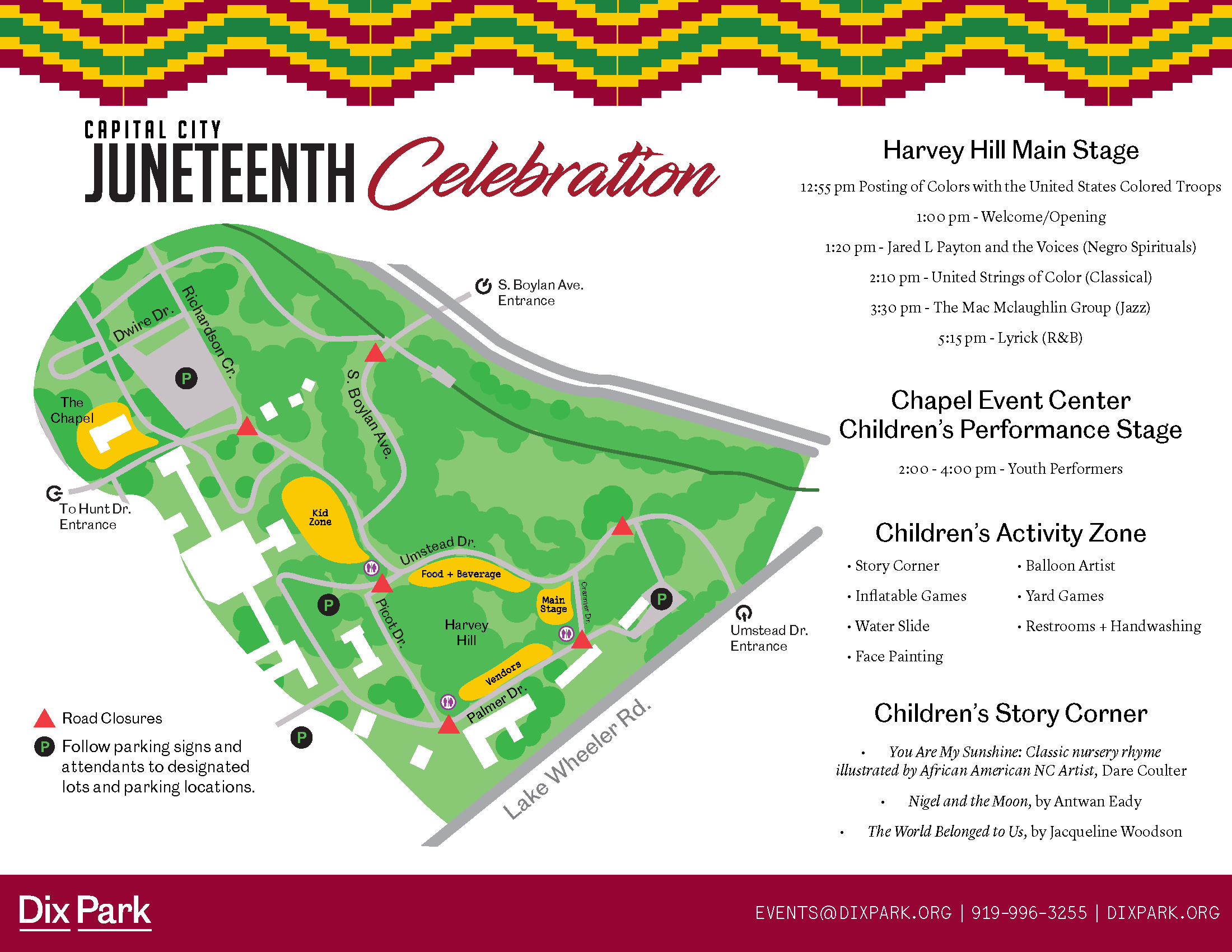 2023 Juneteenth Event Map and Schedule