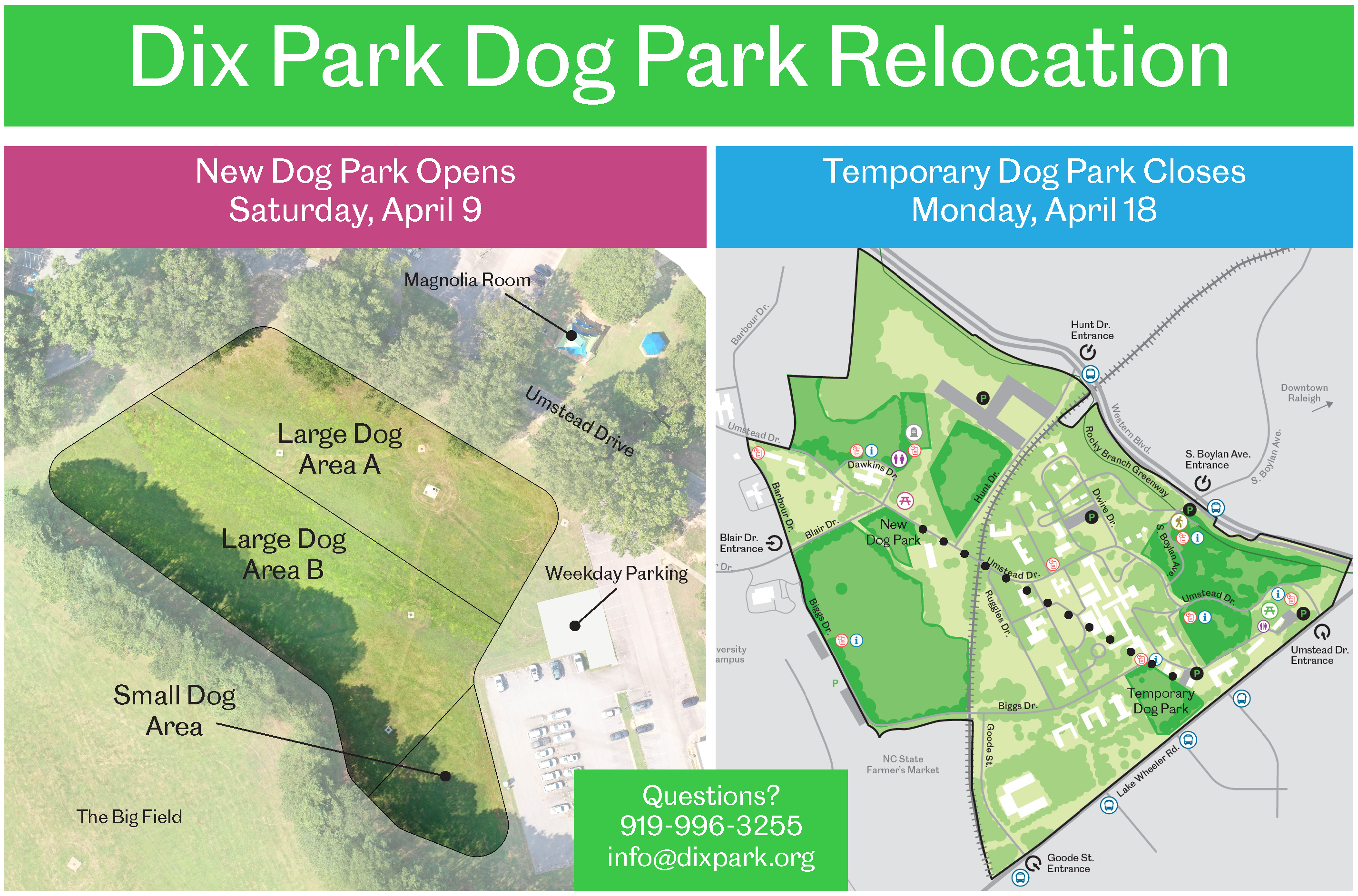 Dog Park Relocation map