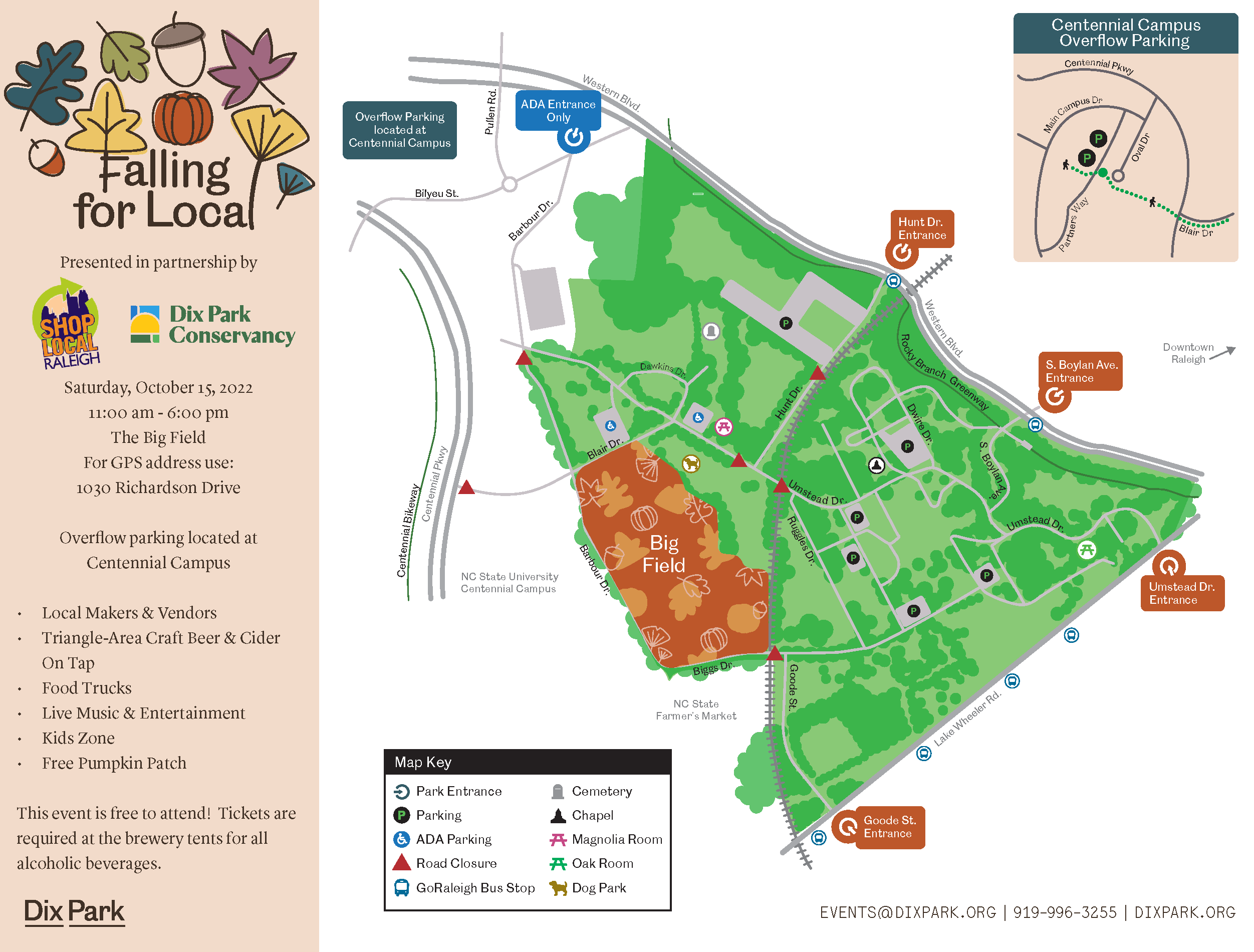 Falling for Local event parking map