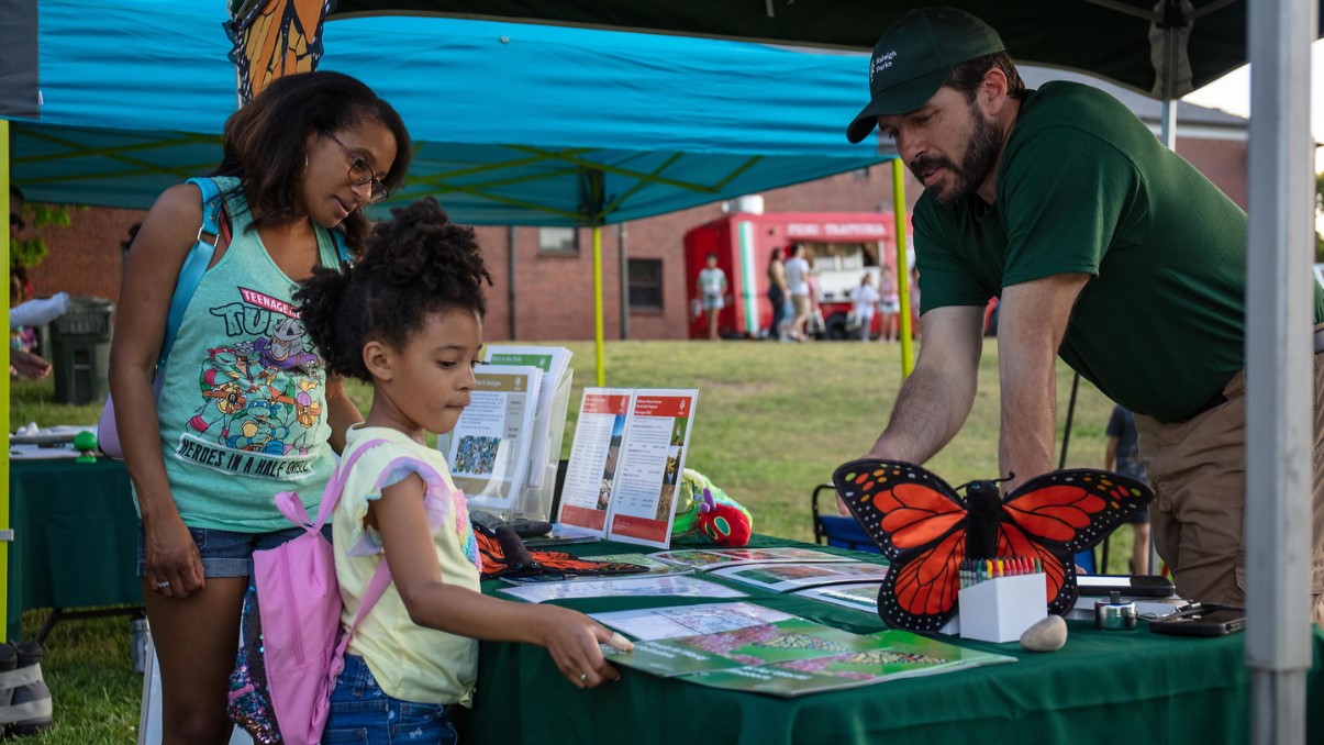 Raleigh Parks booth at Raleigh Earth Day 2022