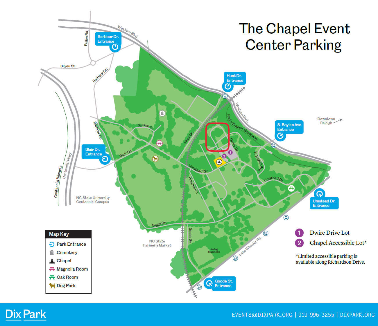 Kirby Derby Parking and Event Area Map