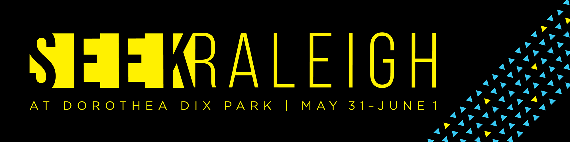 SEEK Raleigh graphic for Dorothea Dix Park with dates May 31 and June 1