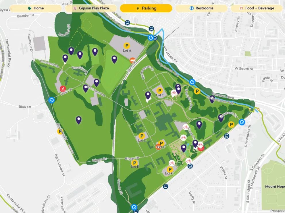 Dix Park GIS Parking Map