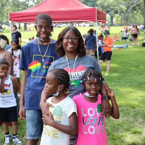 Family at the Capital City  Juneteenth Celebration on Harvey Hill