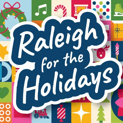 Raleigh for the Holidays graphic banner 2025