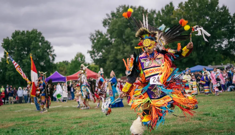 Native American's cultural dance