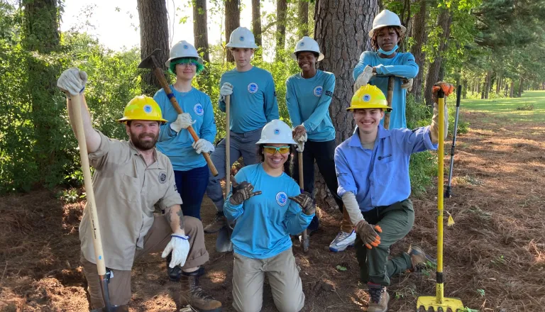 CCNC Youth Crew poses at Dix Park