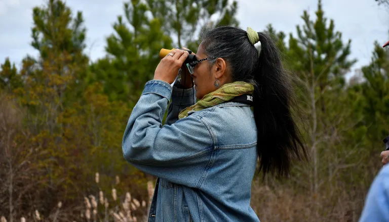 Birdwatcher at Dix Park
