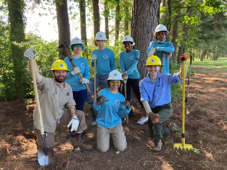 CCNC Youth Crew poses at Dix Park