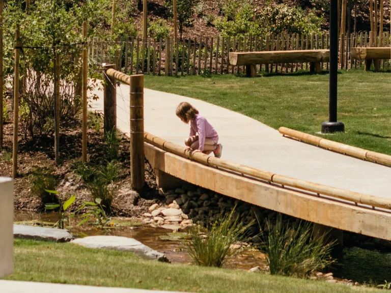 Gipson Play Plaza stormwater stream