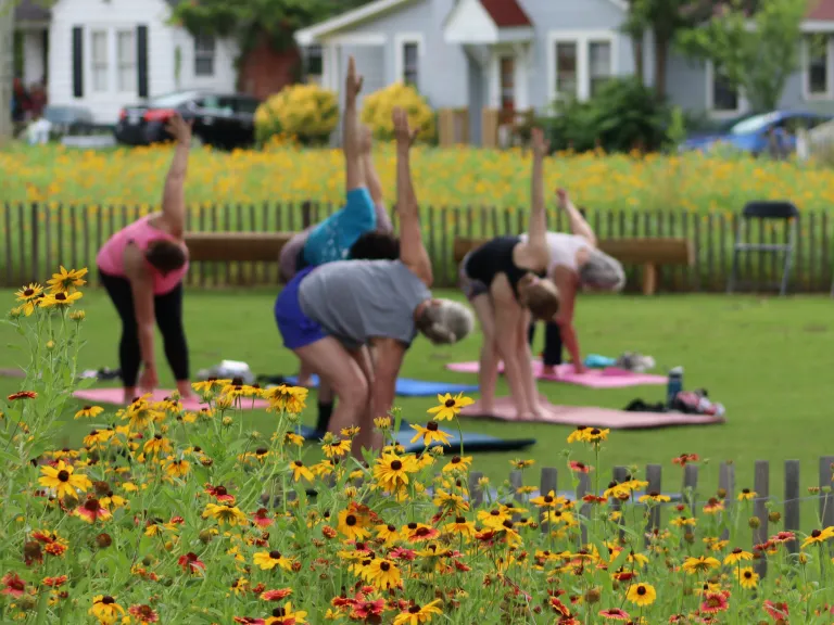 Yoga in the Park at Gipson Play Plaza