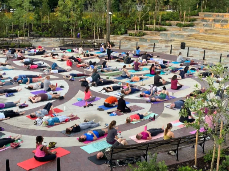 Yoga in Fountain Plaza Summer 2025