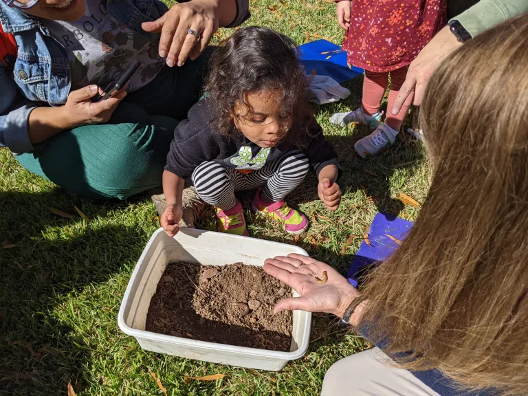 Kids learning about nature