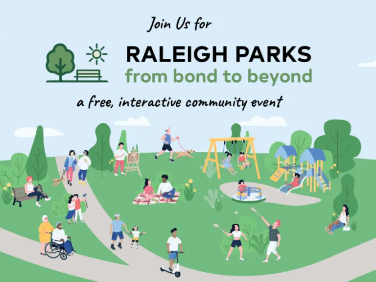 Raleigh Parks from Bond to Beyond event graphic