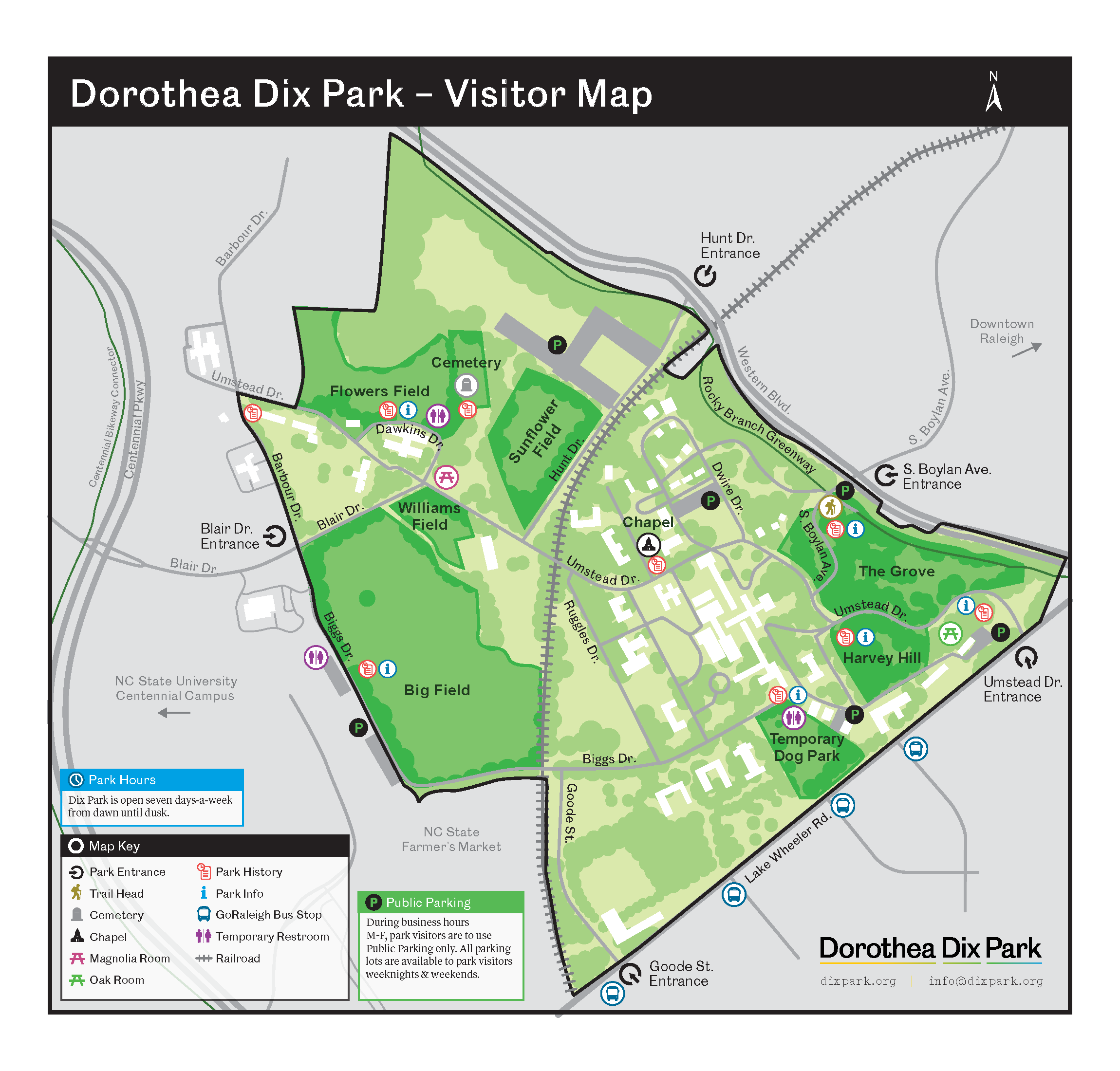 Dix Park Visitor Map May 2021